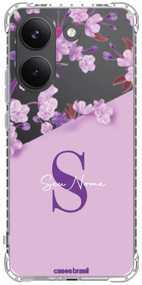 Capinha para Celular Flores Purpuras