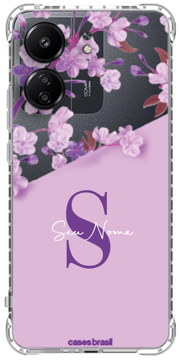 Capinha para Celular Flores Purpuras