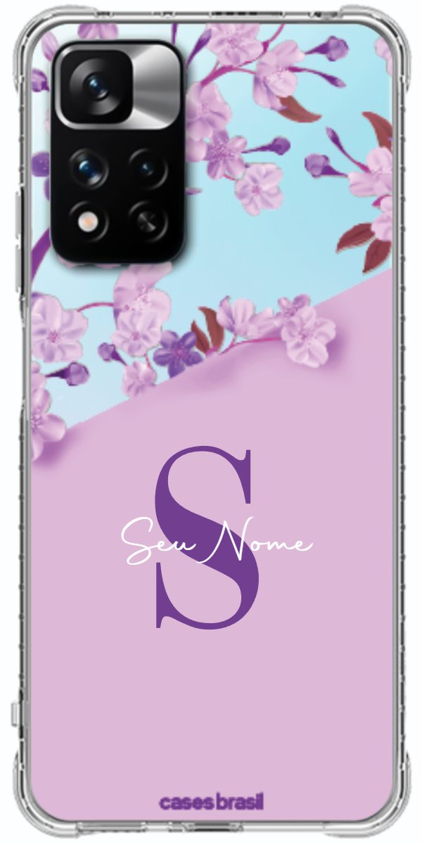 Capinha para Celular Flores Purpuras