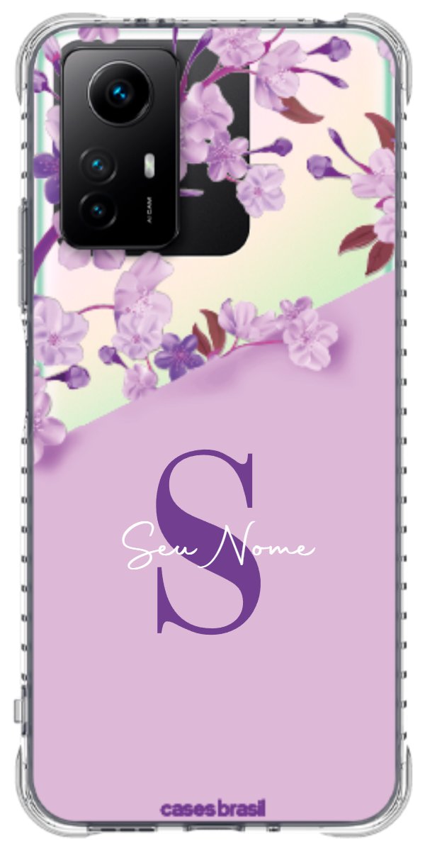 Capinha para Celular Flores Purpuras