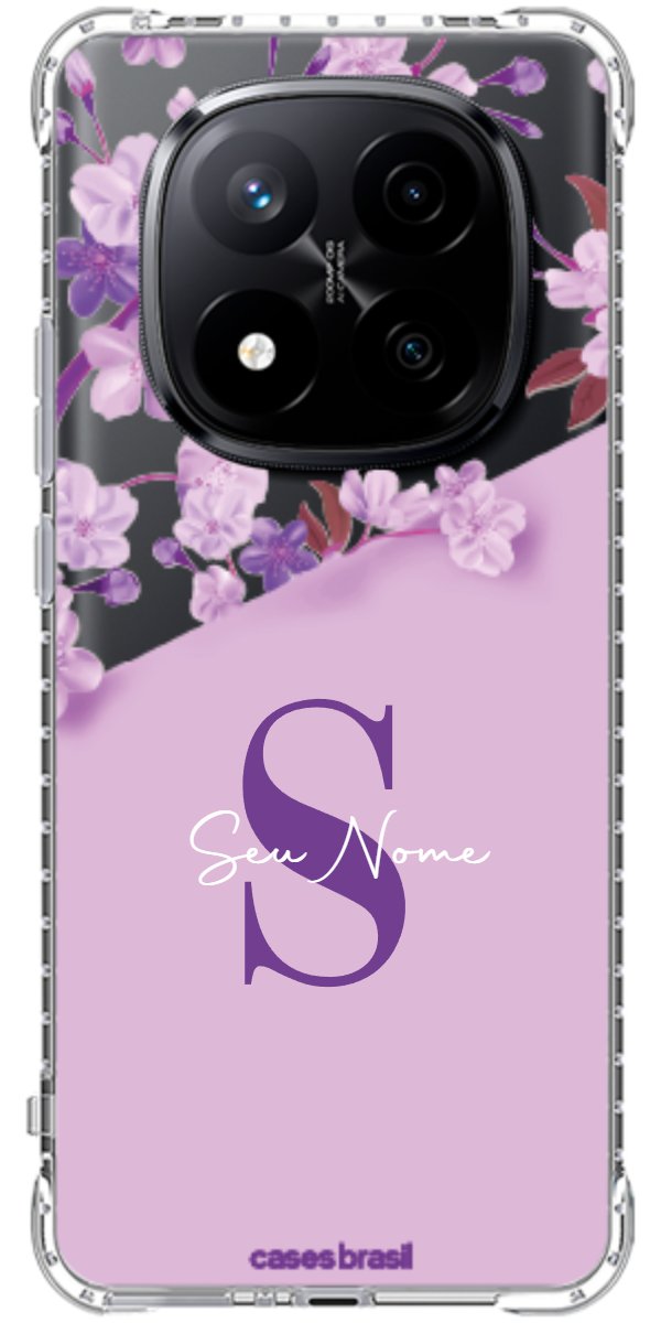Capinha para Celular Flores Purpuras