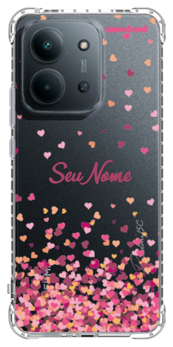 Capinha para Celular Corações Flutuantes