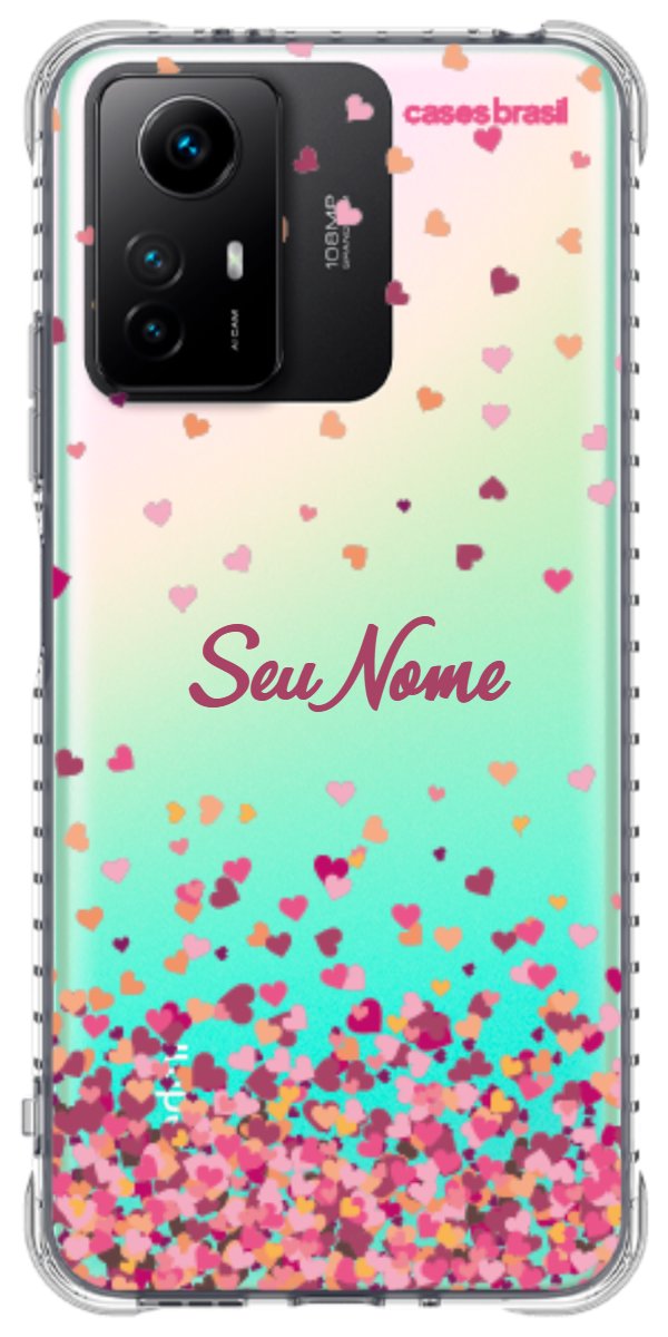 Capinha para Celular Corações Flutuantes