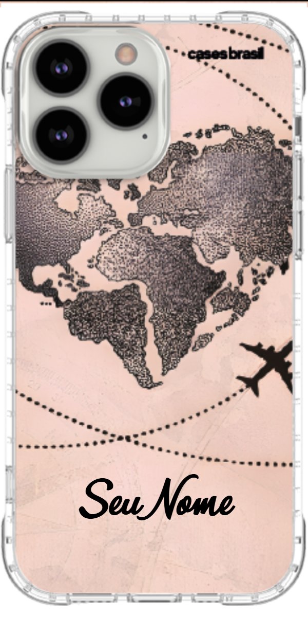 Capinha para Celular Amor por Viajar Rose