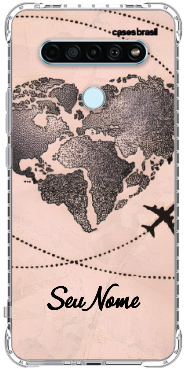 Capinha para Celular Amor por Viajar Rose