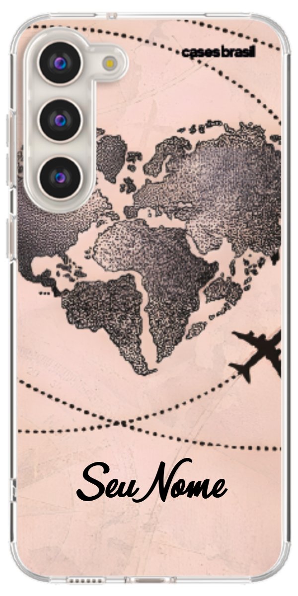 Capinha para Celular Amor por Viajar Rose
