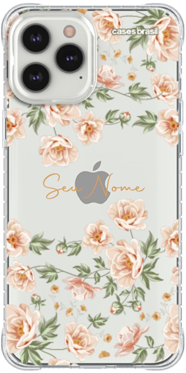 Capinha para Celular Flores Alaranjadas