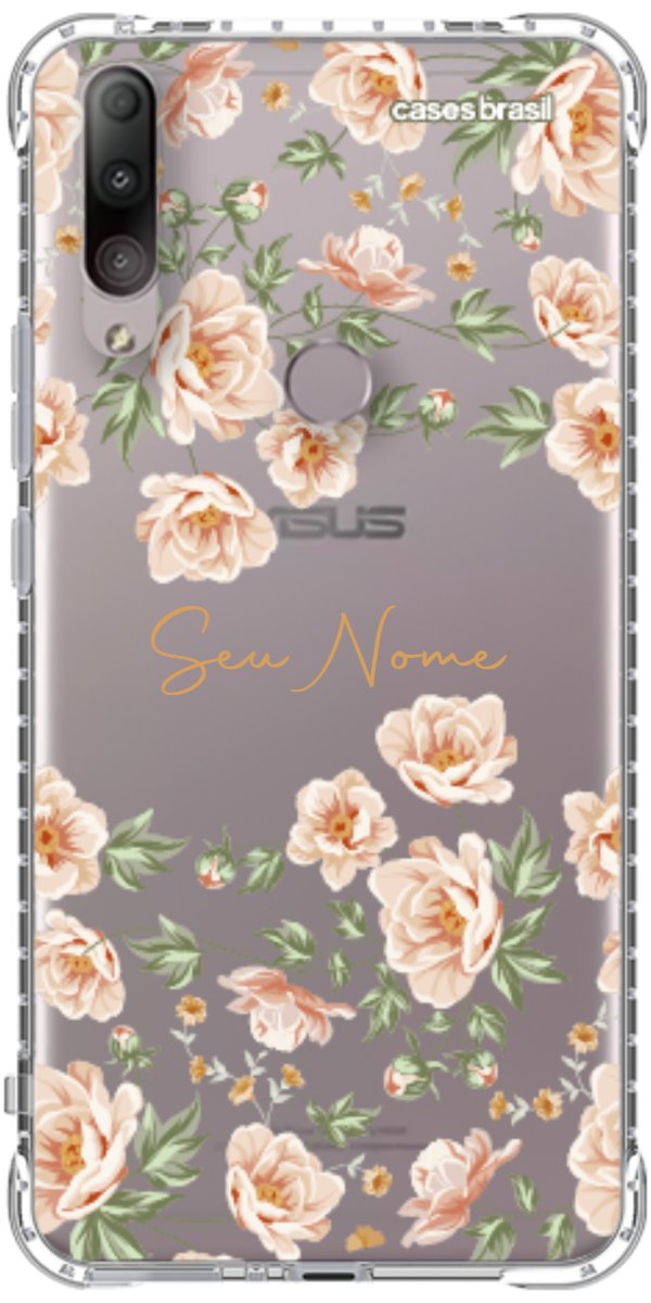 Capinha para Celular Flores Alaranjadas