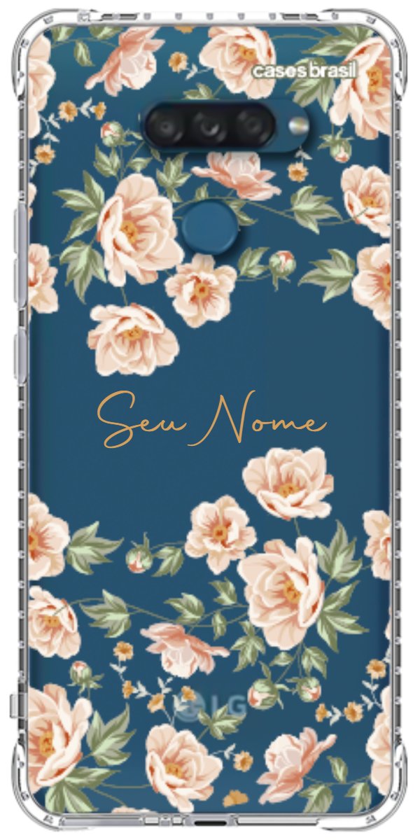 Capinha para Celular Flores Alaranjadas