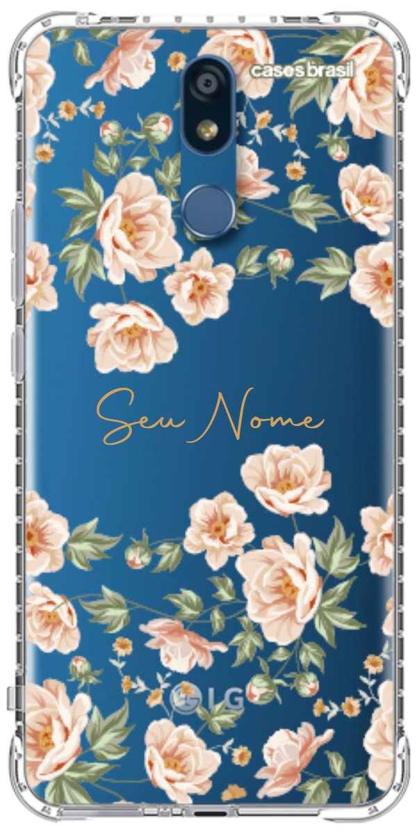 Capinha para Celular Flores Alaranjadas