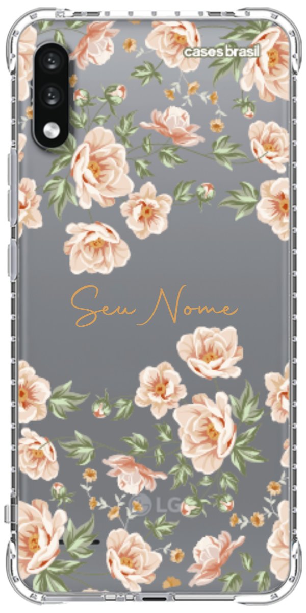 Capinha para Celular Flores Alaranjadas