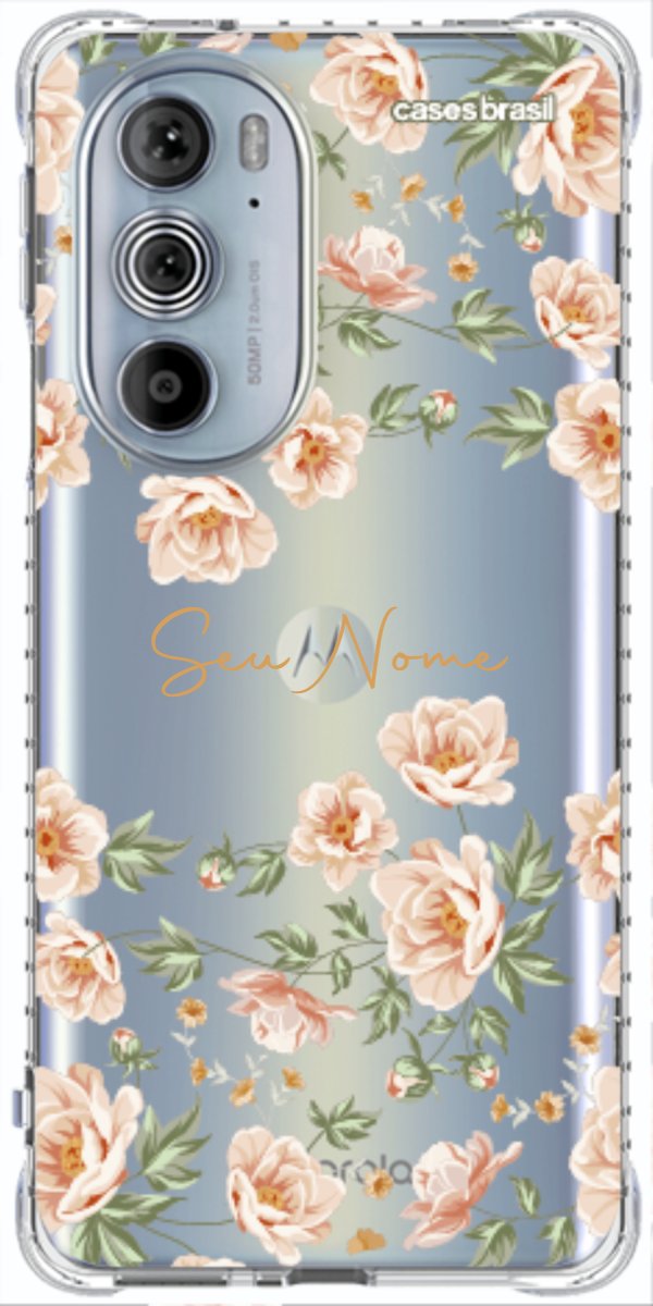 Capinha para Celular Flores Alaranjadas