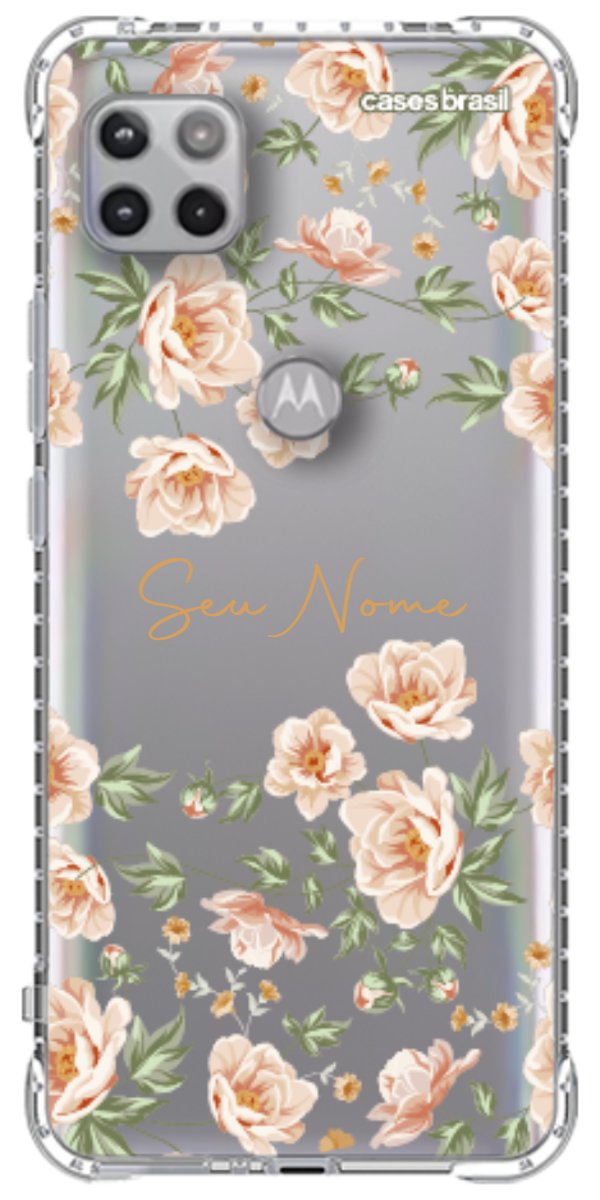 Capinha para Celular Flores Alaranjadas