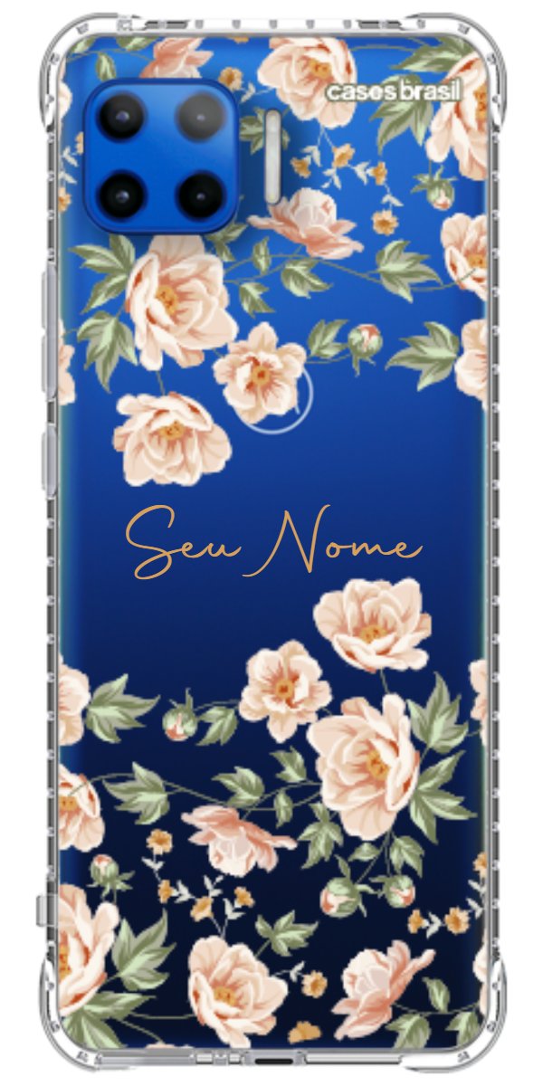 Capinha para Celular Flores Alaranjadas