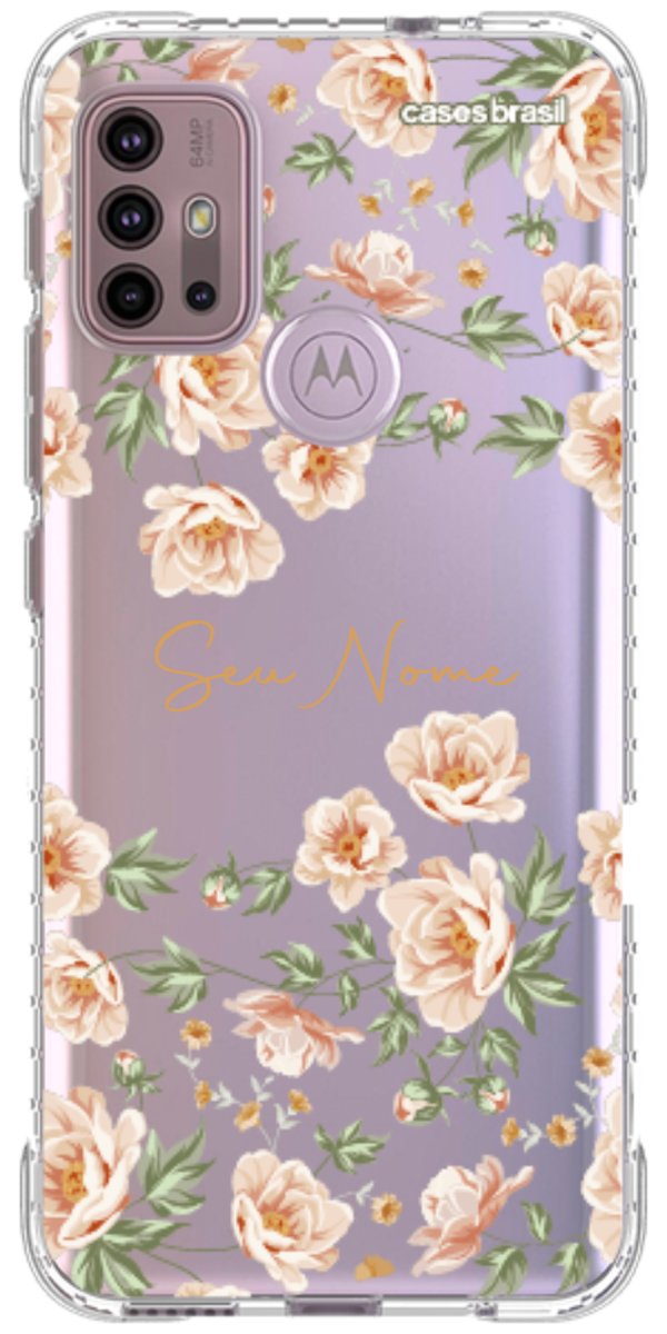 Capinha para Celular Flores Alaranjadas