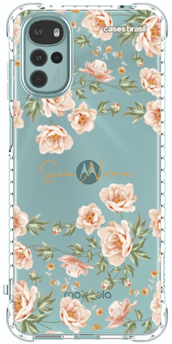 Capinha para Celular Flores Alaranjadas