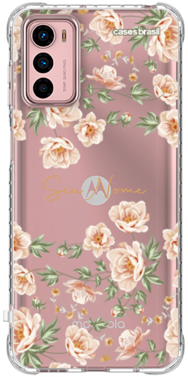 Capinha para Celular Flores Alaranjadas