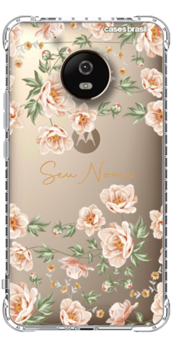 Capinha para Celular Flores Alaranjadas