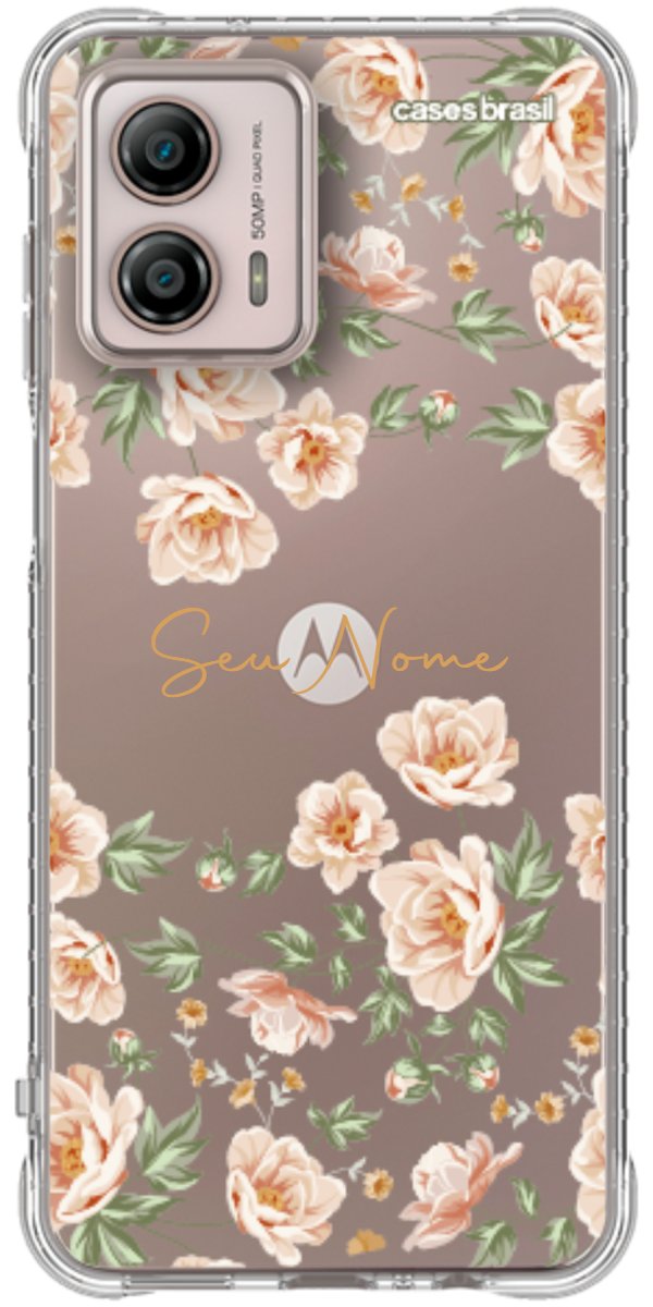 Capinha para Celular Flores Alaranjadas