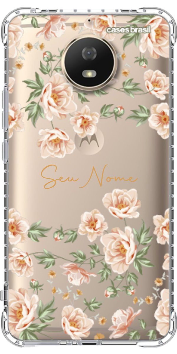 Capinha para Celular Flores Alaranjadas