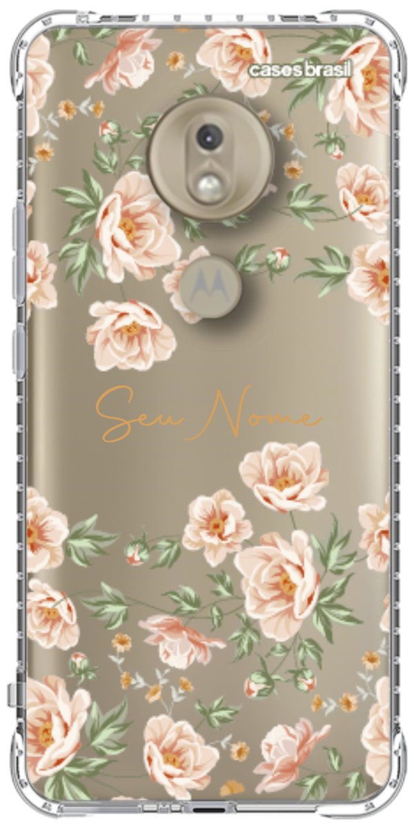 Capinha para Celular Flores Alaranjadas