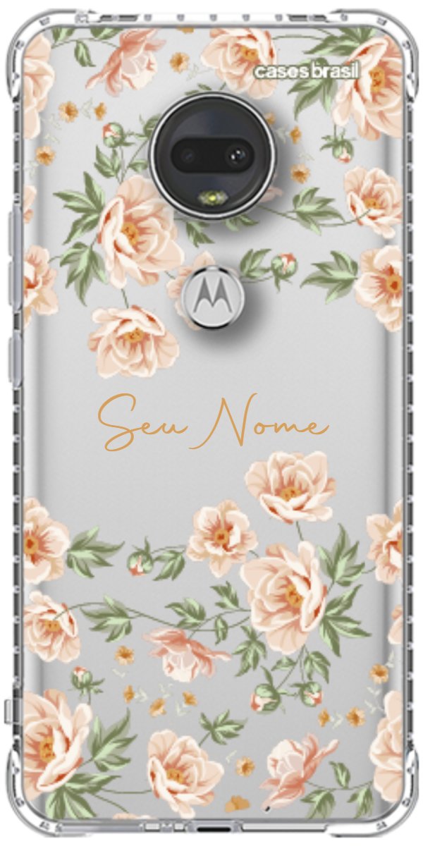 Capinha para Celular Flores Alaranjadas