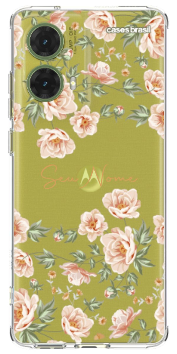 Capinha para Celular Flores Alaranjadas