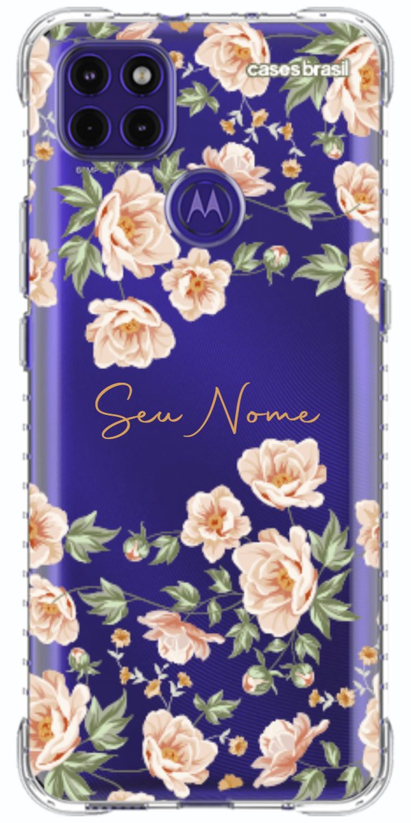 Capinha para Celular Flores Alaranjadas