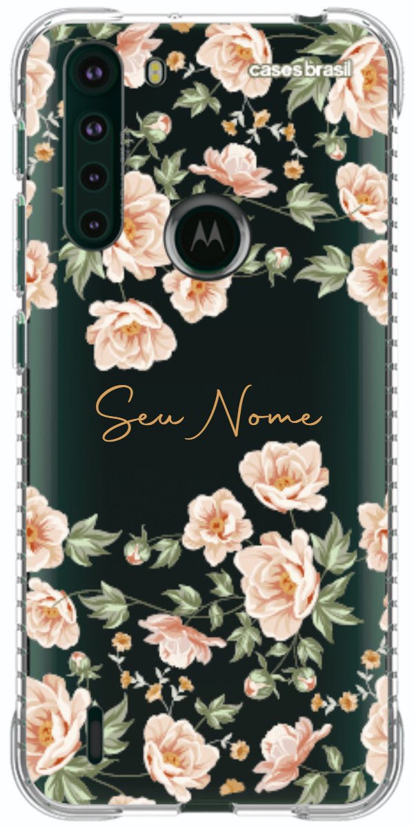 Capinha para Celular Flores Alaranjadas