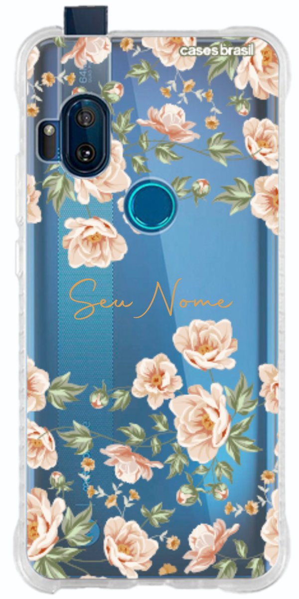 Capinha para Celular Flores Alaranjadas