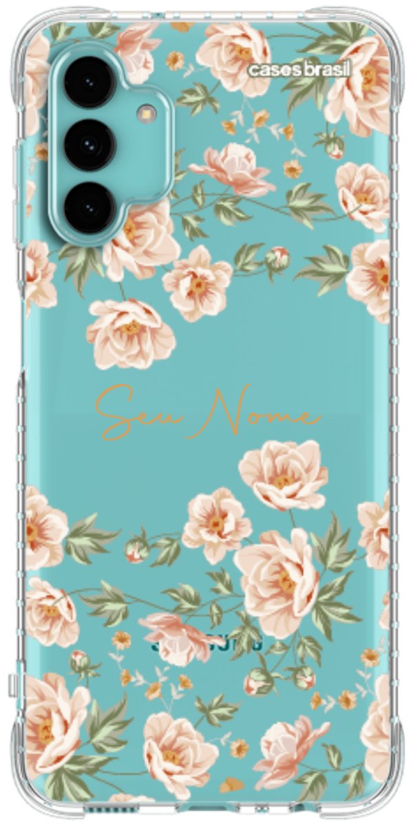 Capinha para Celular Flores Alaranjadas