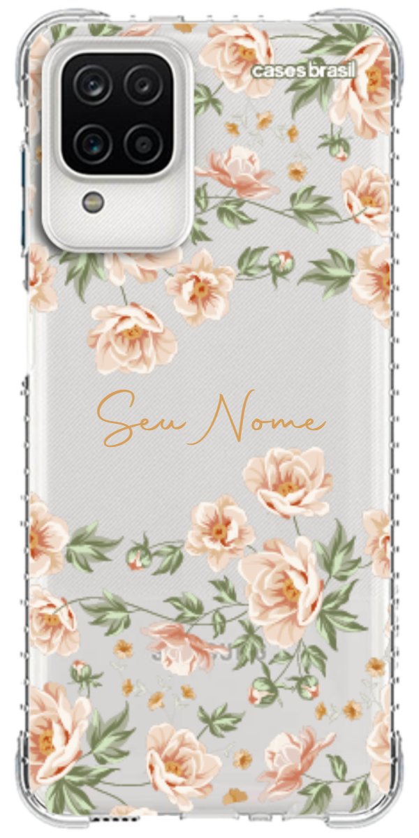 Capinha para Celular Flores Alaranjadas
