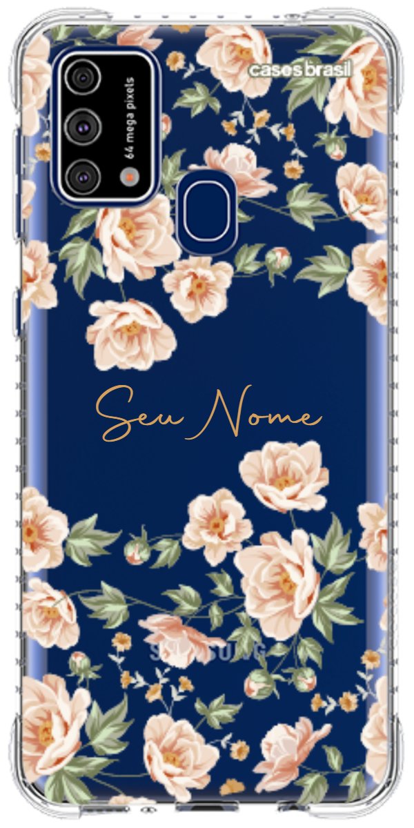 Capinha para Celular Flores Alaranjadas