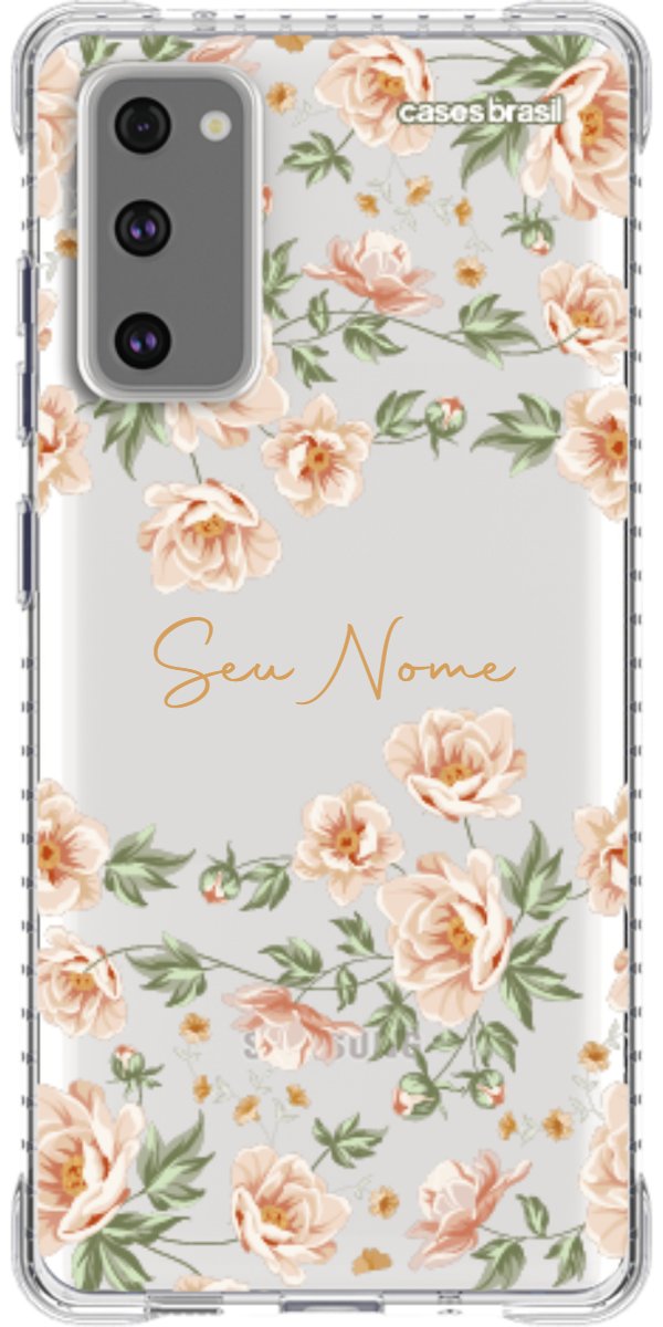 Capinha para Celular Flores Alaranjadas