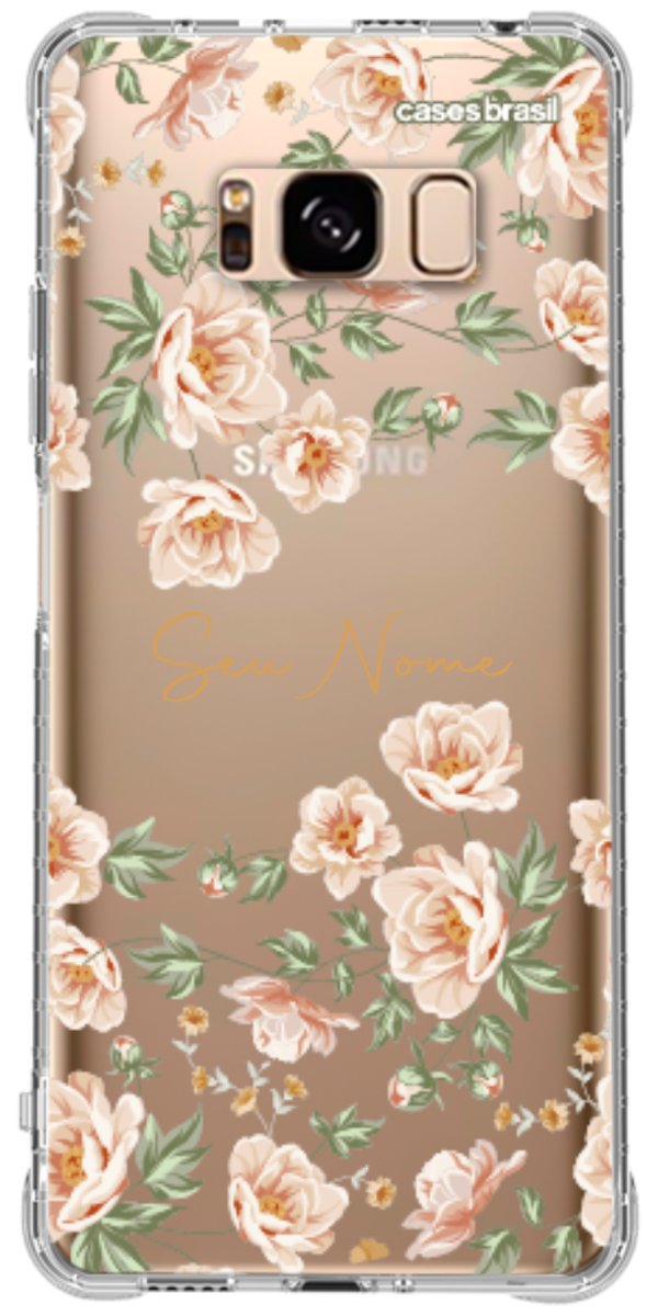 Capinha para Celular Flores Alaranjadas