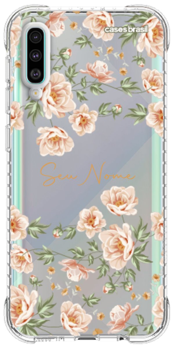 Capinha para Celular Flores Alaranjadas