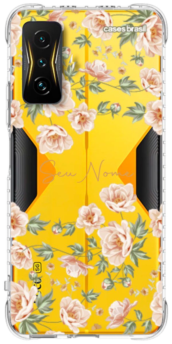 Capinha para Celular Flores Alaranjadas