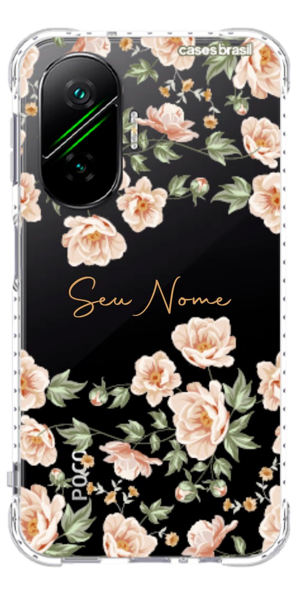 Capinha para Celular Flores Alaranjadas