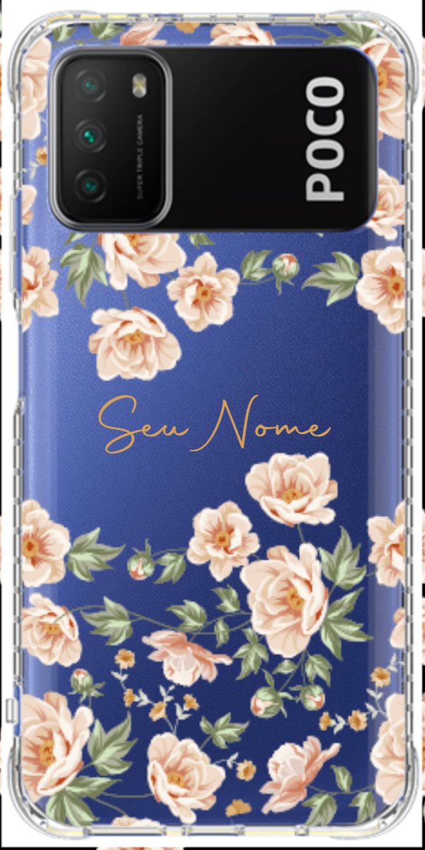 Capinha para Celular Flores Alaranjadas