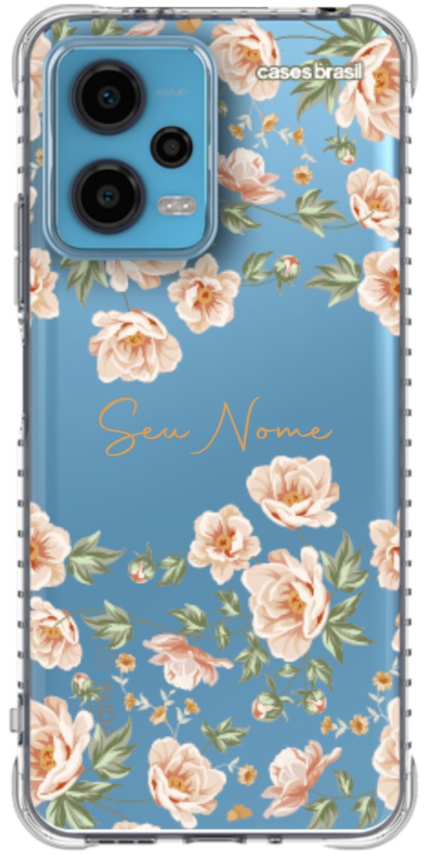 Capinha para Celular Flores Alaranjadas