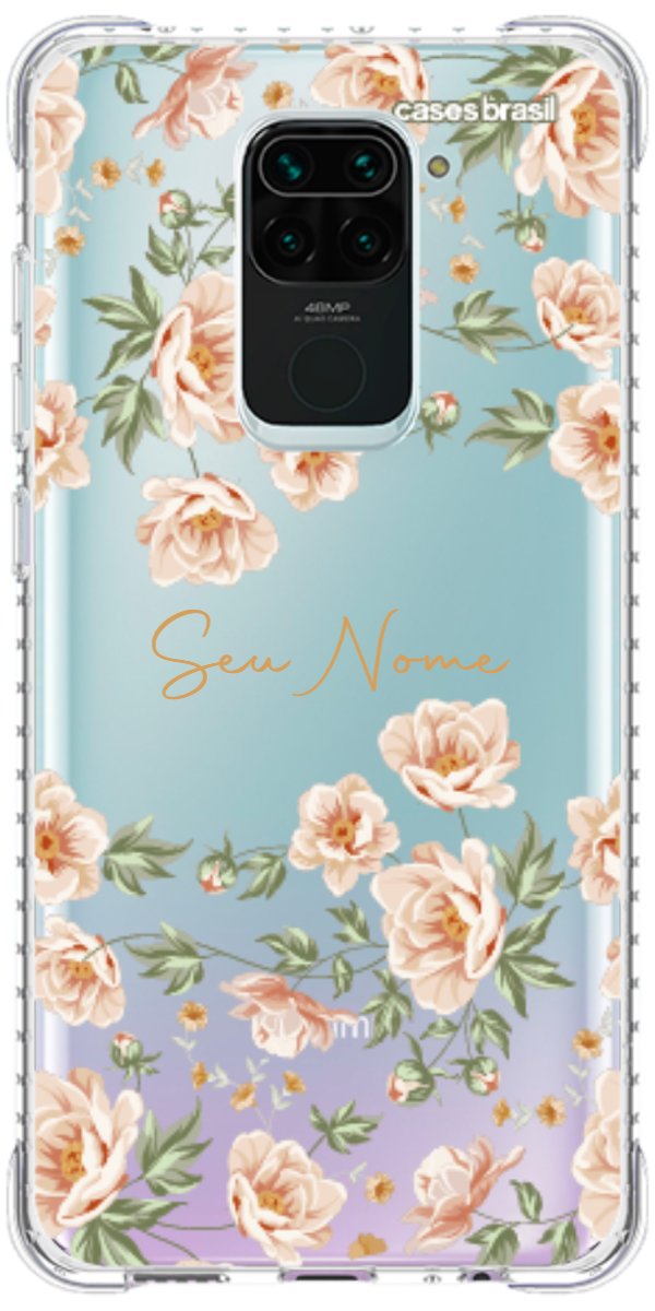 Capinha para Celular Flores Alaranjadas