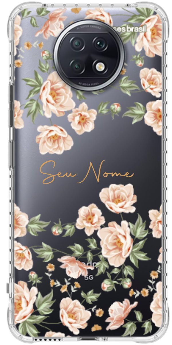 Capinha para Celular Flores Alaranjadas
