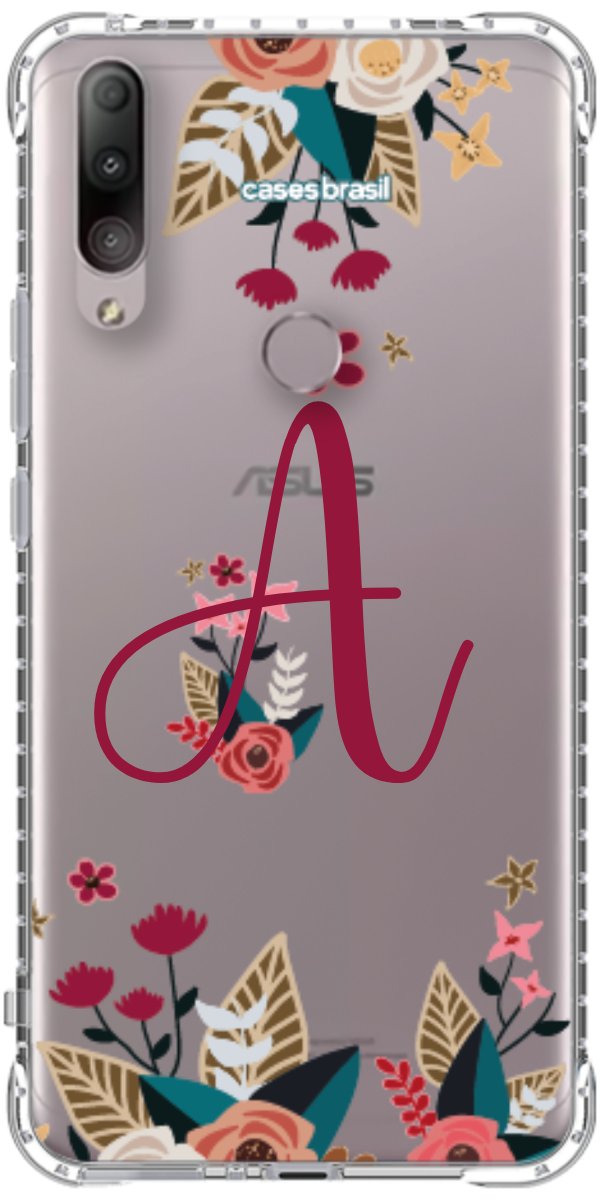 Capinha para Celular Flores com a Inicial