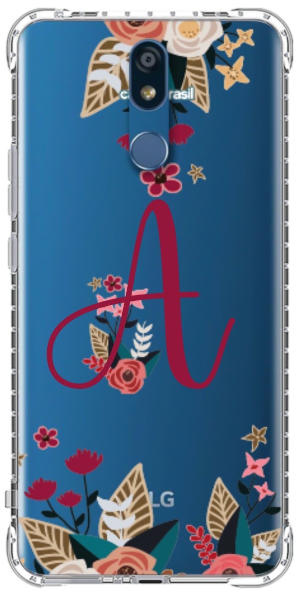 Capinha para Celular Flores com a Inicial