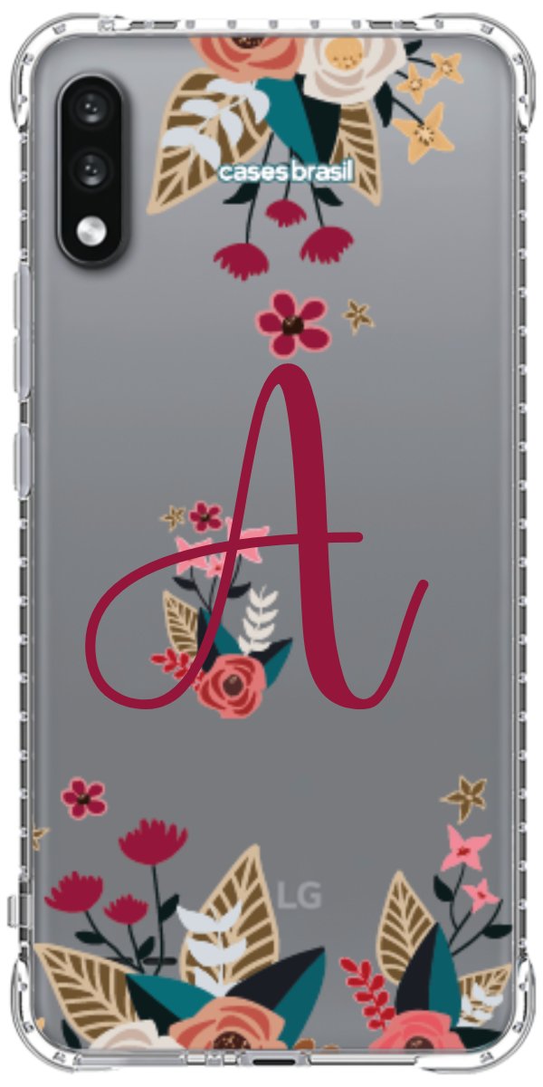 Capinha para Celular Flores com a Inicial