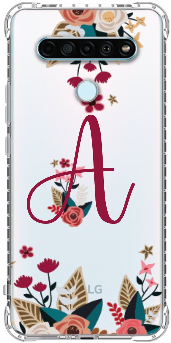 Capinha para Celular Flores com a Inicial