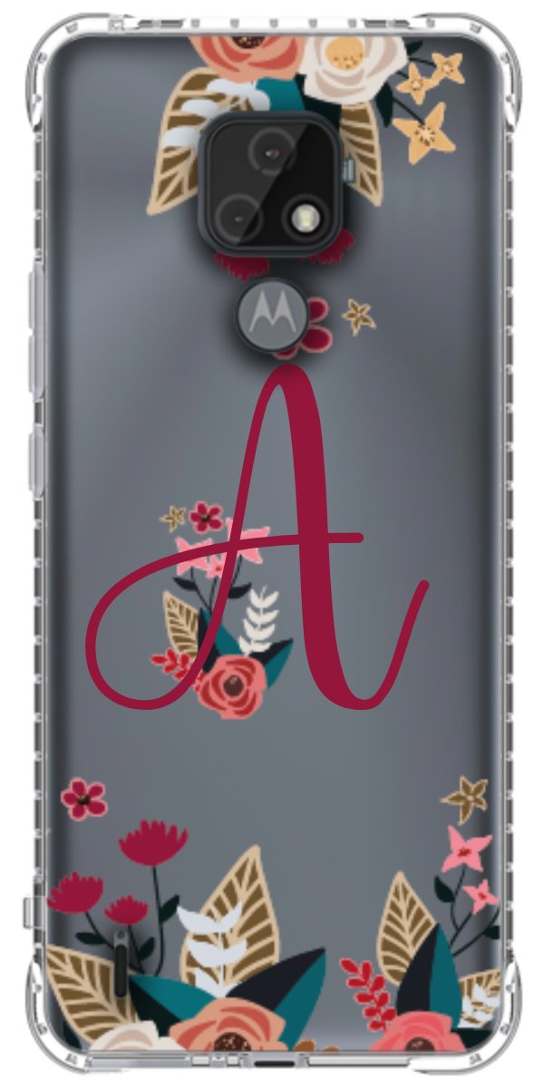 Capinha para Celular Flores com a Inicial