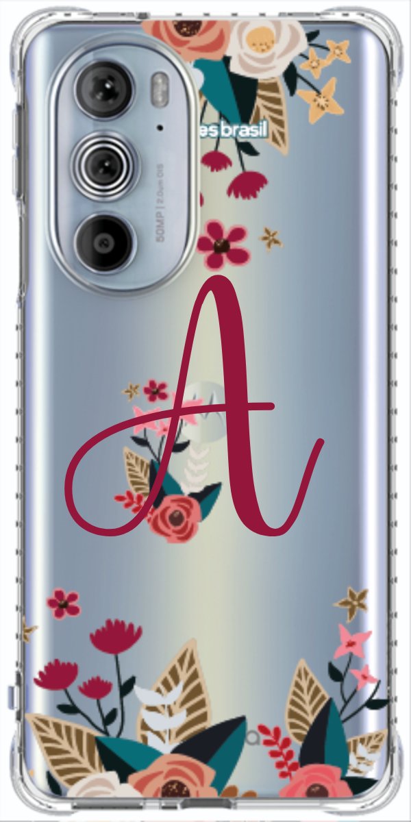 Capinha para Celular Flores com a Inicial