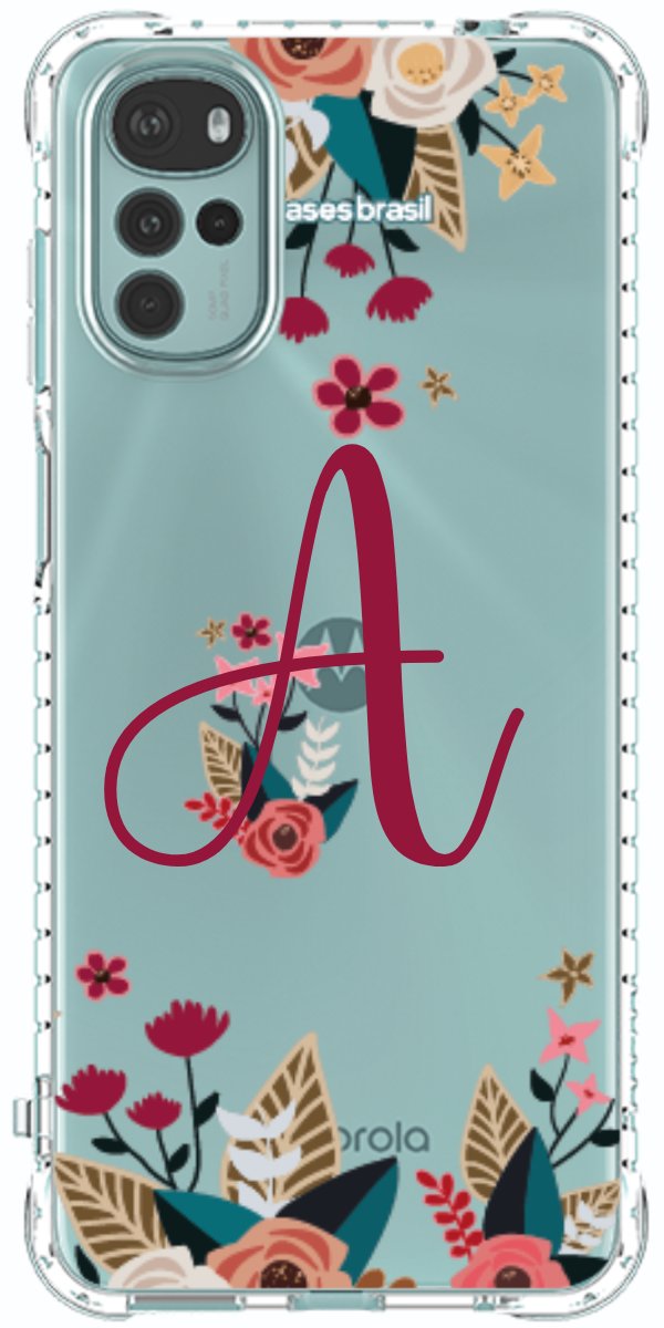 Capinha para Celular Flores com a Inicial