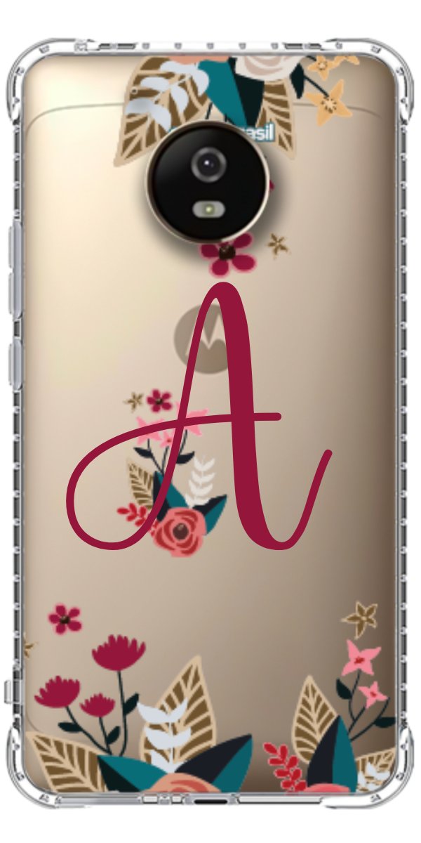 Capinha para Celular Flores com a Inicial